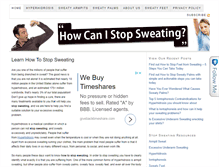 Tablet Screenshot of howcanistopsweating.net